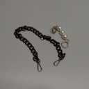 BEAULEGAN Chunky Purse Chain Handles - Short Strap Replacement for Handbag Set of 2, 17.7 & 5 Inches Long (Gunmetal)
