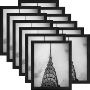 8x10 Picture Frames Black Set of 12 for Wall Gallery Collage Photo Frames or Tabletop Display