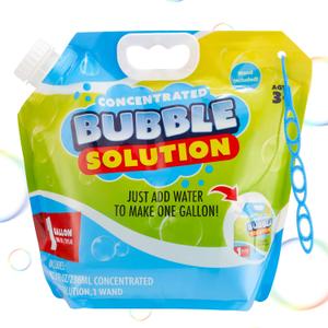 SYNCFUN 128oz Bubble Solution with Small Wand, Concentrated Solution Refills for Bubble Machine, Wands, Blower, Easter