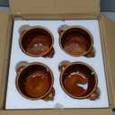 Adroiteet French Onion Soup Crocks, 4 Pack 16 Oz French Onion Soup Bowls Oven Safe, Large Ceramic Soup Bowl with Handles