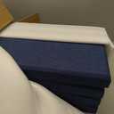 UMIACOUSTICS 4 PCS Acoustic Panels, 2 Thick 23.6" x 11.8" Fiberglass Sound Wall Panels, Self-adhesive Sound Absorbing Panels for Home Studios, Office, Theater. Navy Blue