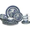 Churchill Blue Willow Plates Bowls Cups 20 Piece Dinnerware Set, Made In England