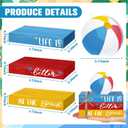 Geelin 4 Pcs Summer Beach Wooden Book Stack Signs, Life is Better at The Beach Tiered Tray Decor, Coastal Nautical Table Shelf Centerpiece for Home Kitchen Living Room House Decorations
