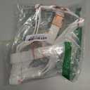 Soft Leather No Pull Dog Harness - Adjustable Step in Dog Harness with Rose Gold Heavy Duty Metal Buckle, Freedom Nylon Dog Halter Vests for Small Medium Large Dogs Easy Walking Training (White, M) (M (Neck & Chest Girth 20"-26"x Width 1"))