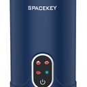 Spacekey Milk Frother, 4-in-1 Electric Frother for Coffee, 10.1oz/300ml Automatic Warm and Cold Foam Maker with Mute Mode, Temperature Control Milk Steamer for Latte, Easy to Clean