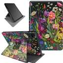 for iPad Pro 13 inch Case 2024 (M4) 360 Rotating Degree Stand Smart Cover with Auto Wake/Sleep Case for iPad Pro 13 inch 7th Generation 2024 Release - Floral Flower