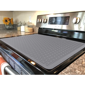Stove Top Cover for Electric Stove - Silicone Stove Mat for Glass Top, Glass Cooktop Protector, XL Dish Drying Mats For Kitchen,Oven Covers for Electric Stove (Gray,39 x 26)