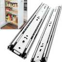 Heavy Duty Locking Drawer Slides Full Extension Runners with Lock 12 14 16 18 20 22 24 26 28 30 32 34 36 38 40 Inch Side Mount Ball Bearing Rails Track Glides 150 Lbs (Without Lock, 28 inch)