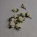 Sherr 10 Pcs Rose Boutonniere for Men Wedding Corsage Rose Groom and Groomsmen Boutonniere with Artificial Flower for Rustic Vintage Wedding Ceremony Anniversary Dinner Prom Party (White)