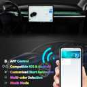 RGB Ambient Light for Tesla Model 3 & Model Y, LED Center Console Dashboard Neon Light with Storage Box for 2019-2022 Tesla Model 3/2021-2024 Model Y Accessories (Starry Sky Style)