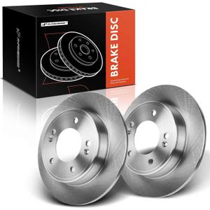 A-Premium 10.31 inch (261.9mm) Rear Solid Disc Brake Rotors Compatible with Select Kia and Hyundai Models - Elantra, Elantra GT, Kona, Veloster, Venue, Forte, Forte Koup, Forte5, Soul, 2-PC Set