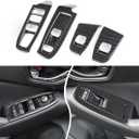 INTGET 4PCS Window Switch Panel Covers for 2024 2025 2026 Subaru Crosstrek/Impreza Accessories Carbon Fiber Plastic Window Control Switch Button Cover (4pcs)