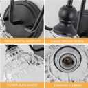Vintage Bathroom Light Fixtures Over Mirror, 3-Light Black Wall Sconce Lighting with Flower Glass Shade, Farmhouse Vanity Lights for Bedroom Kitchen Living Room Hallway Light