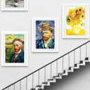 Picrit 30x40 Picture Frame 3 Pack, White Poster Frame, Display Poster 24 x 36 with Mat or 30 x 40 without Mat for Horizontal or Vertical Wall Mounting, White, 30x40
