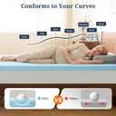 King Mattress Topper, 2 Inch Gel Memory Foam, Balanced Comfort, Pressure Relief, Ventilated Breathable Design, CertiPUR-US Certified, Blue