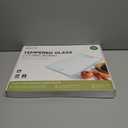 Tempered Glass Cutting Board Set, Large 12x16 Glass Cutting Board for Kitchen with 4 Non-Slip Feet, Heat & Shatter Resistant, Dishwasher Safe, Includes Bonus Sponge & Cloth,Perfect Kitchen Gift-Beige (Beige-Nano Etched Finish)