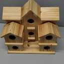 Bird Houses for Outside 10 Hole Bird House Room for 10 Bird Families Large Bird House for Garden/Courtyard/Backyard Decor Finch Bluebird Cardinals Handmade Hummingbird House