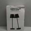 kelary 2 Pack Rechargeable Cordless Table Lamps, 5200mAh Battery Touch Table Light, Aluminum Shell Stepless Dimmable Portable LED Desk Lamp for Dinner/Restaurant/Outdoor Black