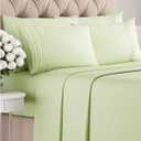 Queen 6 Piece Sheet Set - Comfy Breathable & Cooling - Ultra-Soft Hotel Luxury Bedding Set w/ 8-16 Inch Deep Pockets - 1 Flat & 1 Fitted Sheet & 4 Pillowcases - Wrinkle Free & Easy Care - Light Sage