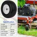 GICOOL 2-Pack 13x6.50-6 Flat Free Lawn Mower Tire and Wheel Assembly, 13" Smooth Tread Solid PU Tire with 3/4" or 5/8" Bearing, 4"-6.5" Adjustable Centered Hub for Lawn Mowers & Garden Tractors