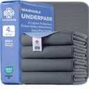 Accompagner Incontinence Bed Pads Washable Waterproof, Ultra-Absorbent Reusable Underpads for Diaper Changing, Nursing, Bedridden, Adults, Seniors, Kids and Dogs (Dark Gray, 24"x24"(Pack of 4))