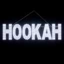 30"x7" Large LED HOOKAH Sign for Smoke Shops, Super Bright Unique Design HOOKAH Sign with Hanging Installation, High Visibility Sign for Stores Retail Shops Window (HOOKAH)