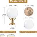 Guank 12-Pack Bubble Cabinet knobs Solid Brass Base, Drawer Spherical Gold Knobs, 1.14-Inch Diameter, Modern Kitchen Cabinet Brushed Crystal Ball Cabinet knobs Bubble