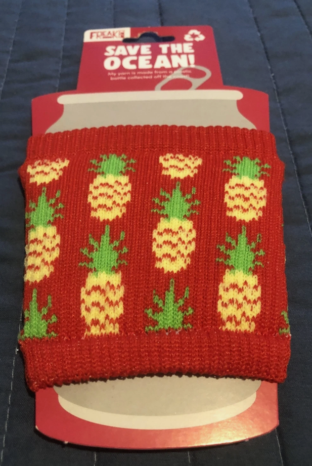 FREAKER Slippy Recycled Bottle Beverage Insulator, Pineapple Flag Pack Of 2