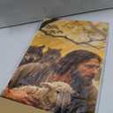 YOUHONG Jesus and Lamb Canvas Wall Art Religious Painting Christian Decor, 50"L x 24"W