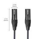 6FT 3Pin XLR Male to Male Audio Cable,3 Pin Male to Male Microphone Cable with Oxygen-Free Copper,Silver Plated Studio Mixer Amplifier Adapter cable-2Pack