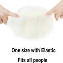 2 x Faux Fur Arm Warmers Wrist Cuffs Winter Furry Hand Warmers for Cold Weather Party Costume (White) (White)