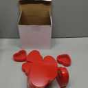 Wesiti 9 Pcs Small Heart Shaped Boxes with Window Valentine's Day Gift Boxes Plastic Heart Container Storage Holder for DIY Projects Presents Candy Snake Jewelry, 3 Size