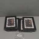 KINLINK 4x6 Frame Black, Solid Wood 4 x 6 Picture Frame with Acrylic Plexiglass for 3.5x5 with Mat, Tabletop and Wall Display Photo Frames 4x6 Black, 4 Pack