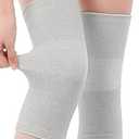 Inflossom Bamboo Knee Sleeves, Knee Compression Sleeve Women Men Elastic Warm Slip-on Recovery Knee Brace for Arthritis Knee Pain