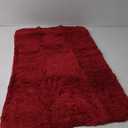 MIULEE Red Extra Thick Non Slip Bathroom Rug Shaggy Soft Bath Mat Plush Microfiber Absorbent Water for Shower Tub Machine Washable (24x40 Inches)
