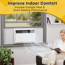 Window Air Conditioner Side Panels, 17" H x 19-1/4" W Extra Wide AC Side Panel, Air Conditioner Replacement Screen for 5,000 to 14,000 Btu Window AC Units, 2 Pack