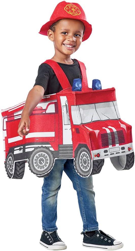 Seasons Kids Fire Truck Costume for Child 5-7 years, Red