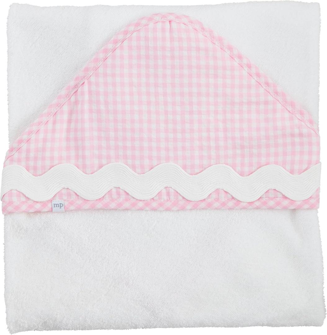 Mud Pie Children's Pink Gingham Hooded Towel