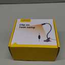 Glocusent Clip on Light: 10 Brightness Levels from 20 to 180LM LED Reading Light with Clamp and Flexible Gooseneck - Eye Caring Book Lights for Reading at Night, Clip on Desk Bed Headboard (Black)