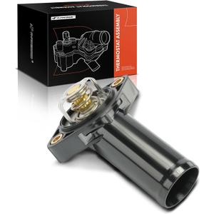 A-Premium Engine Coolant Thermostat Housing Compatible with Jeep Wrangler JK 2007 2008 2009 2010 2011 V6 3.8L - Replace for# 4666149AA