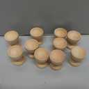 NUOBESTY 15 Pcs Unfinished Wooden Egg Cups, DIY Painting Wood Holder Stand for Easter Crafts, Single Decorative Display for Boiled Eggs