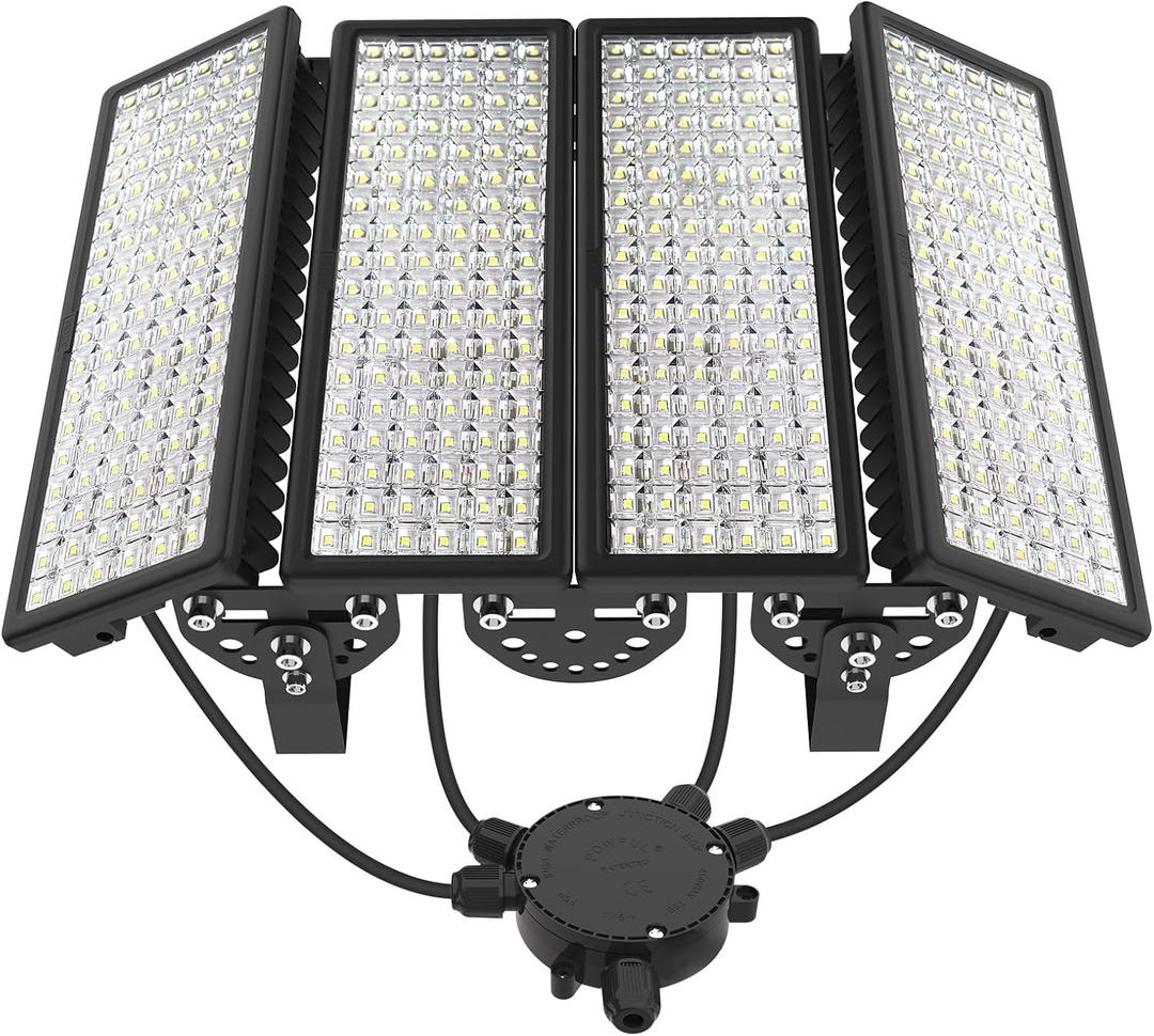 400W 56000LM Stadium Lights Outdoor LED Flood Light, 6500K Arena Light, LED Stadium Lights with Wider Lighting Angle, IP67 Waterproof Field Lighting for Parking Lot, Courts