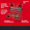 CRAFTSMAN Mechanic Tool Set 189 Pcs, 1/4, 3/8, 1/2 Socket Set with 72 Tooth Low Profile Ratchet, Steel 6 and 12 point Sockets, Wrenches, Hex Keys, Deep Sockets, Bits, Metric and SAE (CMMT12134)