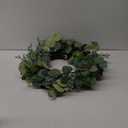 Eucalyptus Wreaths for Front Door 20", Handmade Green Leaves Wreath for Summer, Spring and All Seasons, Greenery Floral Wreath for Wall and Outside
