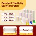 12 Pack Elastic Bandage Wrap (4x2", 4x4", 4x6") | Premium Compression Wrap Bandage for Wounds Medical Bandage Latex Free Stretchy Bandage Wrap for First Aid Sports Protection Injury Recovery