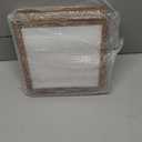 8x8 Shadow Box Frame with Linen Back - Sturdy Rustic Memory Display Case of Flower, Pictures, Medals and More, Rustic Brown