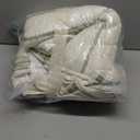 Great Bay Home Striped Quilt Set - 3-Piece King/California King Size Farmhouse Bedding Set - Lightweight, All-Season, Reversible Bedspread (White/Green)