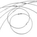 Pawfly 5 Inch/10 Inch Wire Keychain Cable Large Stainless Steel Key Ring Loop Holder, 20/50/100 Pack