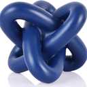 DOVDOV Blue Knot Sculpture, Three Knot Sculptures, Blue Home Decor Accents, Knot Sculptures for Rustic-Style Coffee Tables, Living Room Dining Tables, Entrance Hall Shelves, and Small Decorations.