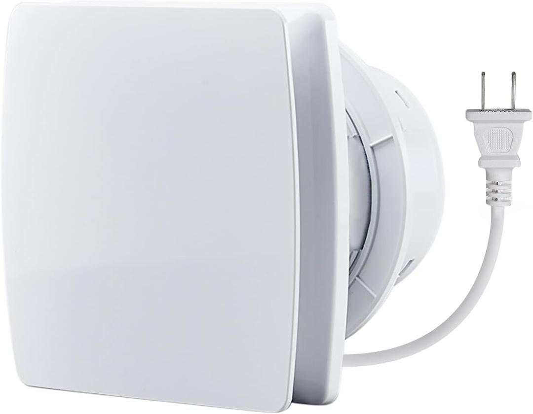 Exhaust Fan 4" Home Ventilation Fan Window and Wall Mount Vent Fan for Kitchen Bathroom Workshop Garage (110v/12W/White)